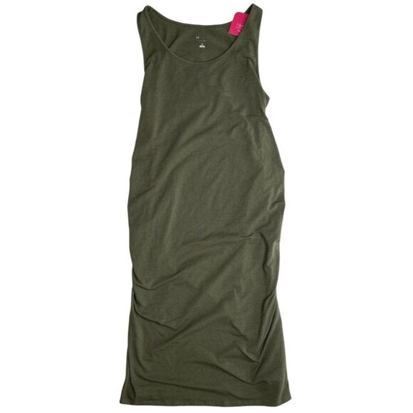 Isabel Maternity Dress Women's MEDIUM Green Sleeveless Stretchy Scoop-Neck NEW - Picture 5 of 13